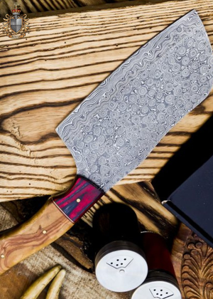 Damascus Steel Serbian Meat Cleaver