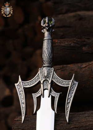 Authentic Hand-Forged Viking Sword Replica – Norse Collector’s Blade with Leather-Wrapped Handle – Limited Edition