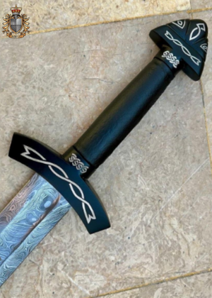 Hand Forged Damascus Steel NORTHMEN Sword, Medieval Viking Sword, Sword Of Kings, Custom Sword With Scabbard