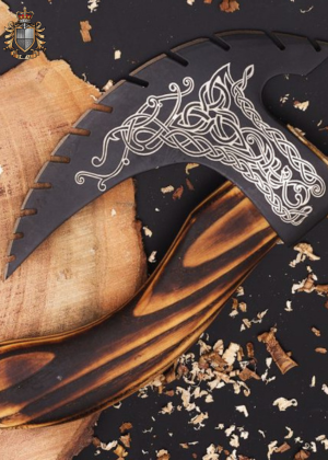 Customized Black Coated Hand forged Pizza Cutter